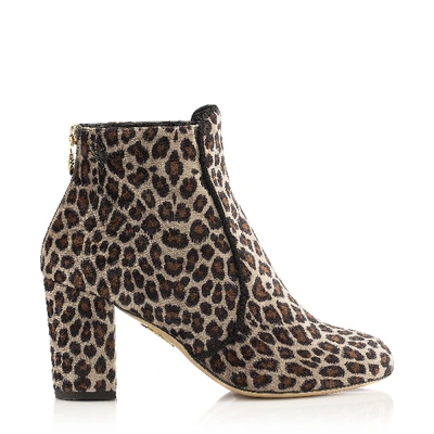Charlotte Olympia Women's Leopard Print Velvet Block-heel Booties In Open Brown