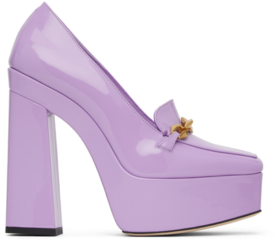 Jimmy Choo Diamond Tilda Embellished Patent Leather Pumps In Wisteria