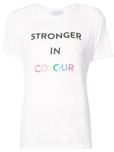 Prabal Gurung 'stronger In Colour' T-shirt In White