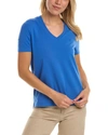 Brooks Brothers Stretch Cotton V-neck T-shirt | Blue | Size Large