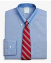 Brooks Brothers Stretch Regent Regular-fit Dress Shirt, Non-iron Pinpoint Button-down Collar | Blue | Size 16 36