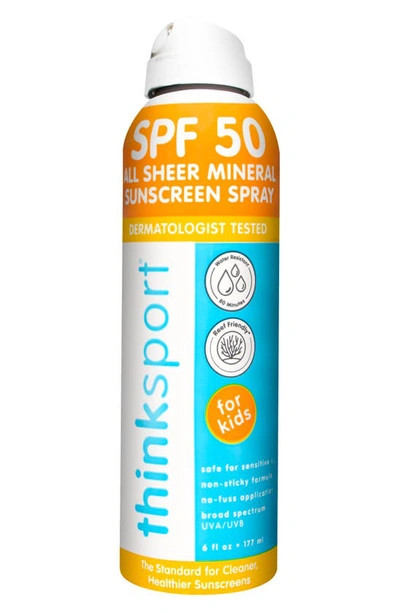 Think Kids' Sport Spf 50 All Sheer Mineral Sunscreen Spray