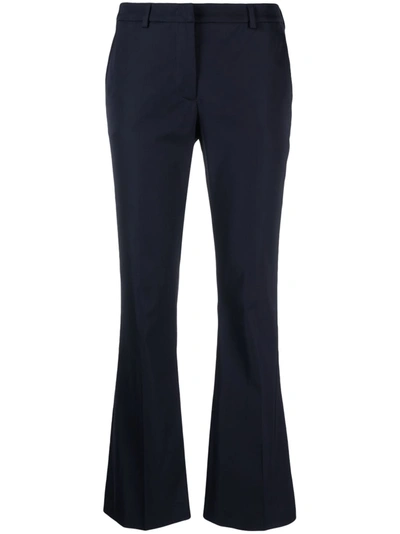 Pt Torino Blue Cropped Flared Jaine Pants In Viscose Woman