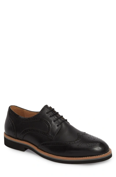English Laundry Cleave Embossed Wingtip In Black Leather