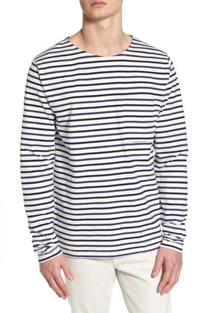 French Connection Slim Fit Franstripe Shirt In Deep Cobalt