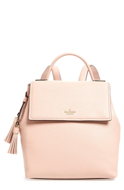 Kate Spade Kingston Drive - Simona Leather Backpack - Pink In Warm Vellum/gold
