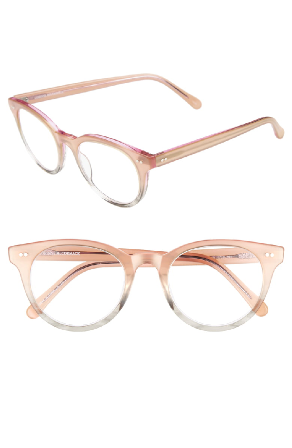 Corinne Mccormack Abby 50mm Reading Glasses - Pink/ Grey | ModeSens