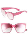 Moschino 55mm Cat Eye Sunglasses - Fuchsia