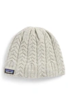 Patagonia Cable Beanie In Drifter Grey