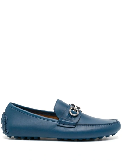 Ferragamo Flat Shoes In Blue