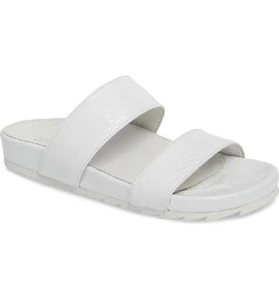 Jslides Edie Sandal In White Leather
