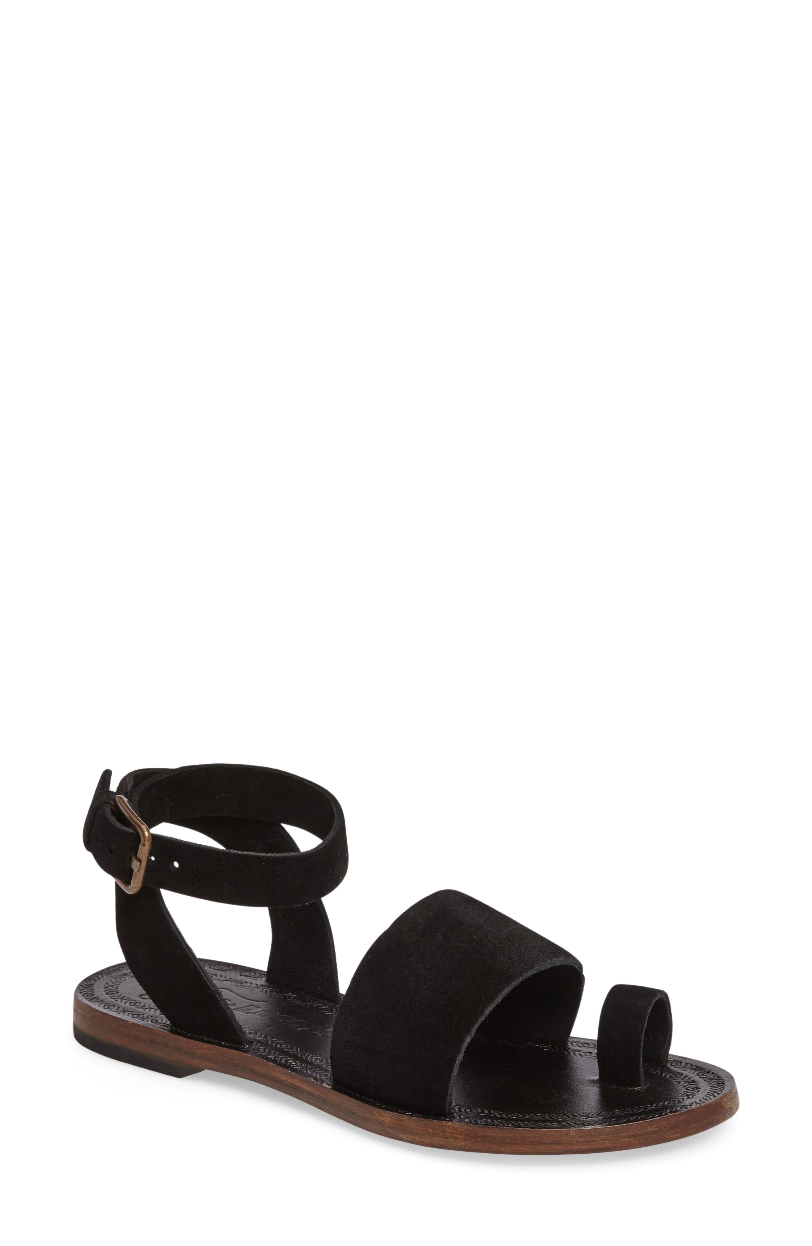 free people black sandals