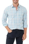 Rodd & Gunn Dodson Valley Plaid Cotton Button Shirt In Turquoise
