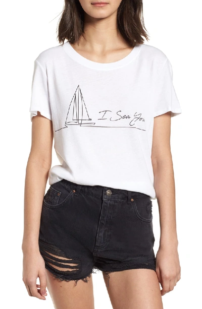 Sub_urban Riot I Sea You Slouched Graphic Tee In White