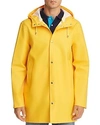 Stutterheim Stockholm Hooded Raincoat In Yellow