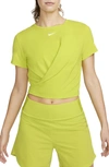 Nike Women's Dri-fit One Luxe Twist Cropped Short-sleeve Top In Green