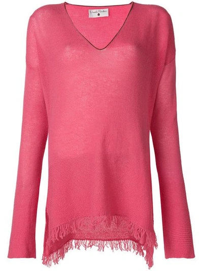 Danielapi Frayed Hem Jumper