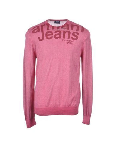 Armani Jeans Sweater In Pastel Pink