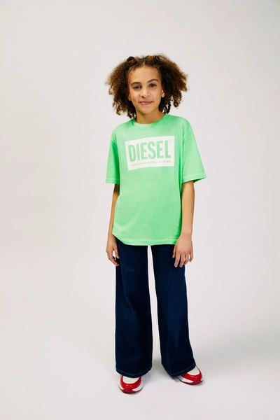 Cotton Fluorescent T Shirt Diesel Fluo Diesel Diego Slits J6 Short