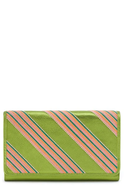 Hobo Farrow Leather Clutch In Green