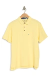 Tailor Vintage Airotec Stretch Slub Jersey Short Sleeve Polo In Mellow Yellow
