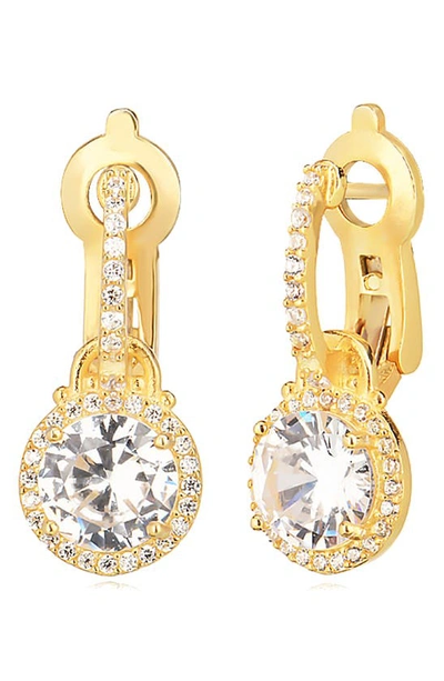 Gabi Rielle 14k Gold Plated Cz Drop Earrings