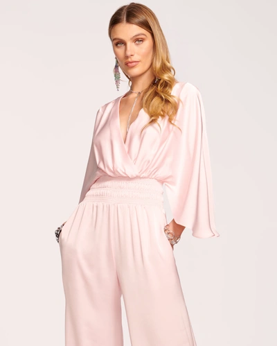 Ramy Brook Cheri Wide Leg Jumpsuit In Candy Pink