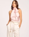 Ramy Brook Lori High Neck Tank Top In Candy Pink