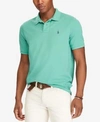 Polo Ralph Lauren Custom Slim Fit Mesh Short Sleeve Polo Shirt In Diver Green