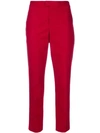Red Valentino Cropped Straight-leg Trousers In Red
