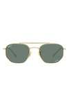 Ray Ban 54mm Polarized Irregular Sunglasses In Polar Grey
