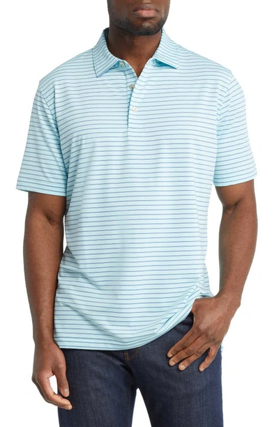 Peter Millar Drum Performance Jersey Polo In Celeste