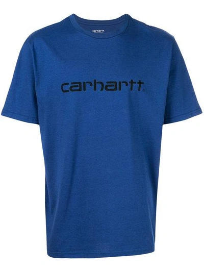 Carhartt Logo Patch T-shirt In Blue