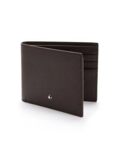 Montblanc Leather Wallet In Tabacco