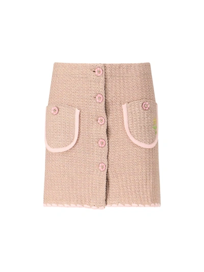 Cormio Chiara Biege Knit Skirt In Beige