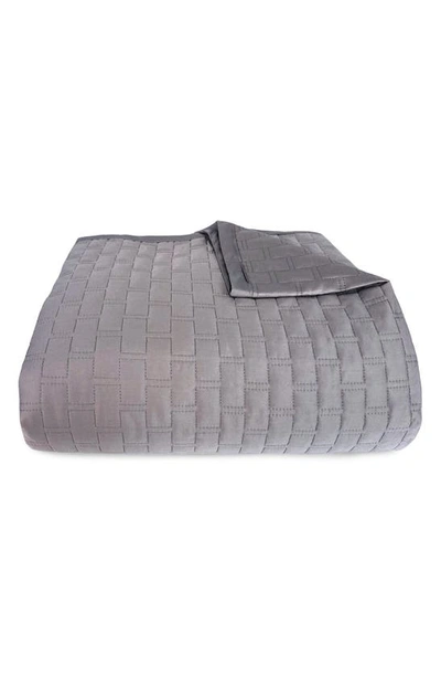 Bedvoyage Quilted Coverlet In Platinum