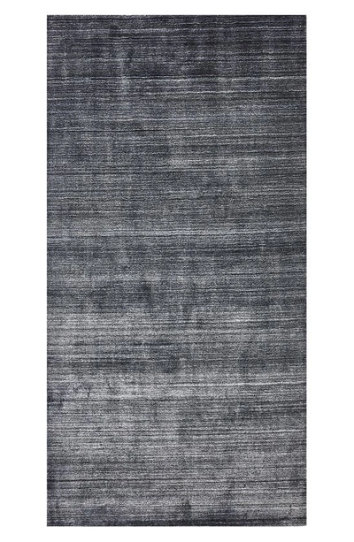 Solo Rugs Harbor Handmade Wool Blend Area Rug In Dark Grey