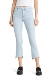 Frame Le Crop Mini Boot Stagger Raw Hem Crop Bootcut Jeans In Clarity
