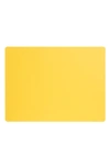Moma Design Store Dual Sided Recycled Leather Placemat In Yellow/ Light Grey Rectangle