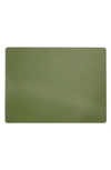 Moma Design Store Dual Sided Recycled Leather Placemat In Green/ Black Rectangle