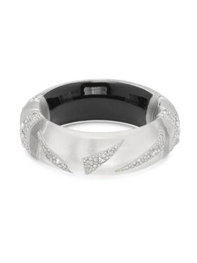 Alexis Bittar Swarovski Crystal Bangle Bracelet In Silver