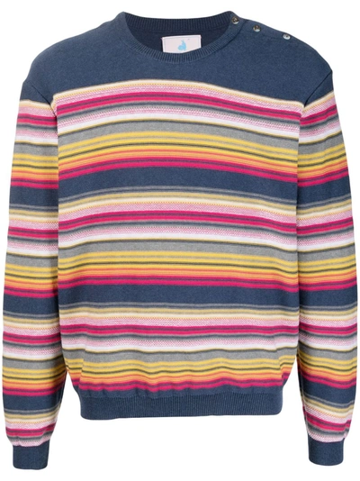 Chloè Nardin Stripe-pattern Cotton Sweatshirt In Multicolor
