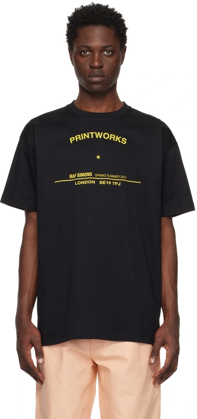Raf Simons Printworks Tour Short-sleeved T-shirt In Black
