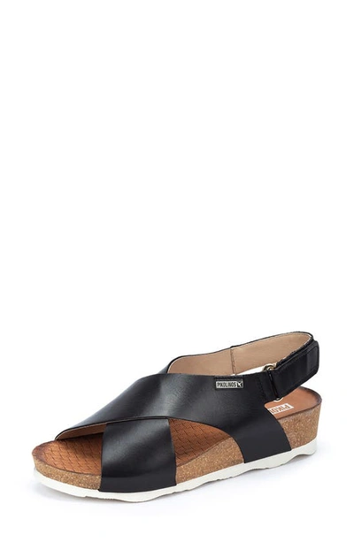 Pikolinos Mahon Platform Sandal In Black