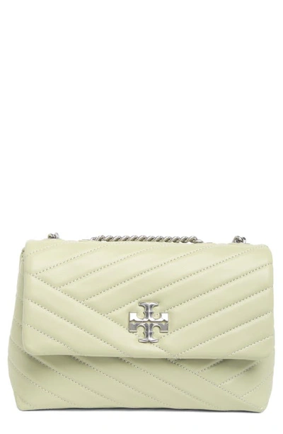 Tory Burch Small Kira Chevron Leather Convertible Shoulder Bag In Pine Frost