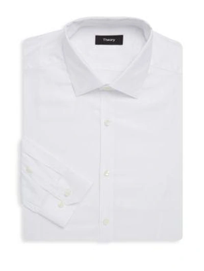 Theory Slim-fit Cotton Dress Shirt In White