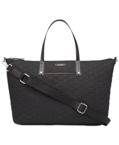 Calvin Klein Athleisure Extra-large Tote In Black/silver