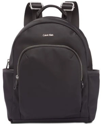 Calvin Klein Tanya Signature Backpack In Black/silver