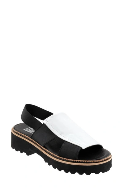 Bueno Amy Slingback Platform Sandal In White