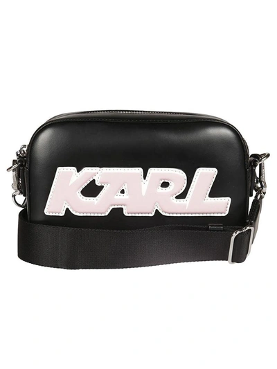 Karl Lagerfeld Sporty Camera Shoulder Bag In Black